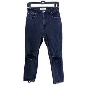 Abercrombie & Fitch Black The Ankle Straight Ultra High Rise Women's Size 27 EUC